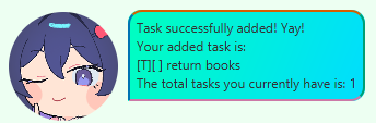 Expected output for adding a ToDo task